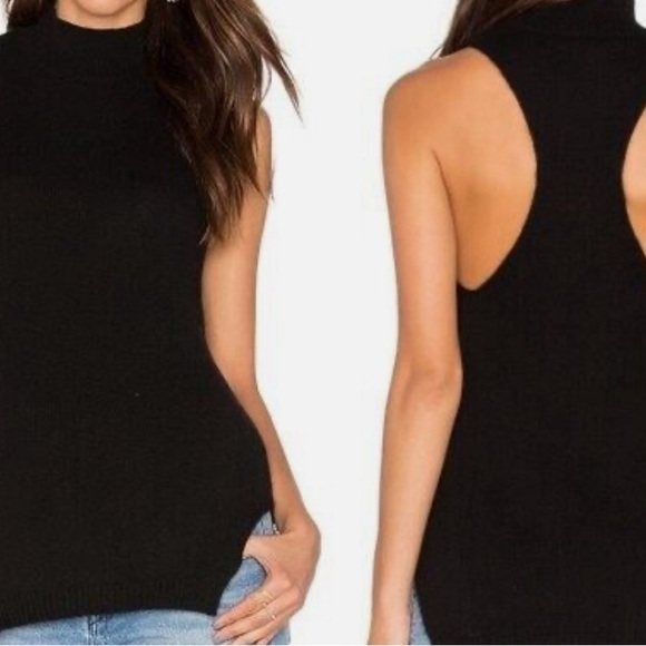 360Cashmere Women's 100% Cashmere Racerback Sleeveless Sweater Size S - Picture 2 of 9